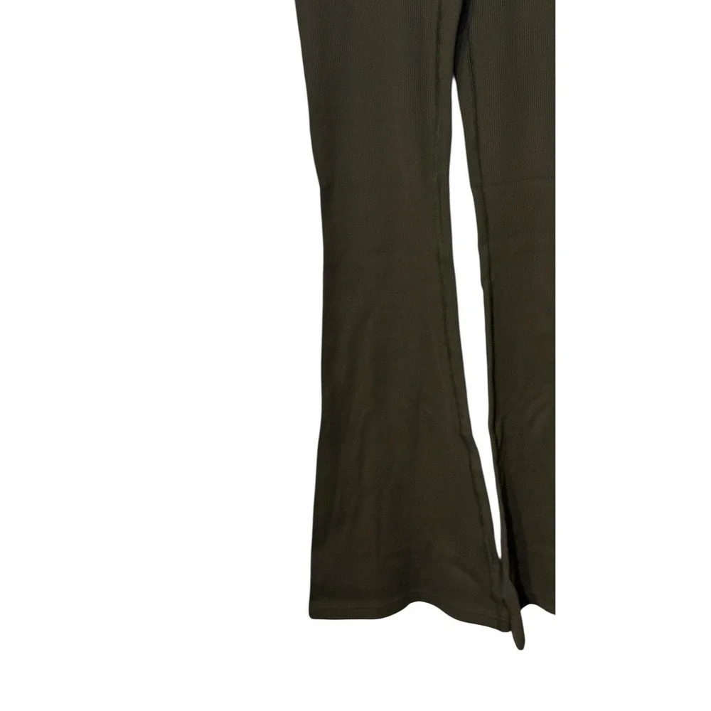 Aerie Offline Women's‎ Leggings Foldover Low Rise Flared Leg Green Small NWT